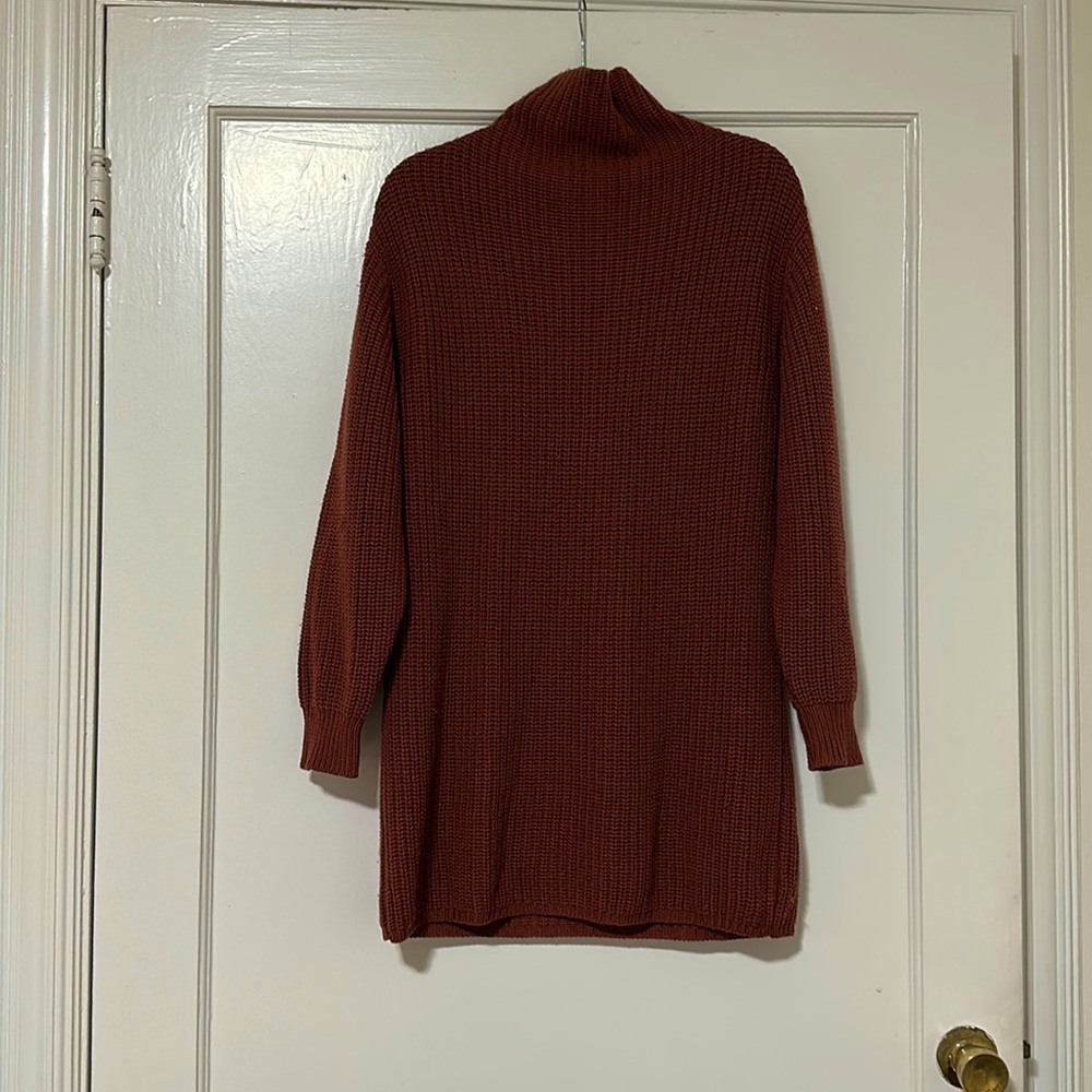 Turtle neck sweater dress